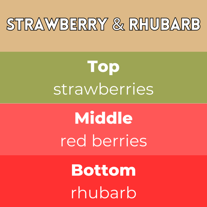 Strawberry & Rhubarb Segment Wax Melt - Something Different Gift Shop