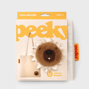 SUCK UK Peeky Capybara tote bag in yellow Totes Adorable branded retail packaging with a fluffy capybara head on display.