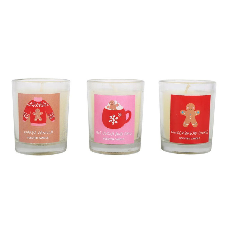 Sugarplum Fun Christmas Votive Candle Trio - Something Different Gift Shop