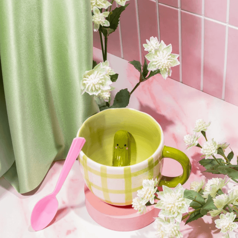 Sass & Belle Surprise Pickle Mug with hidden pickle inside