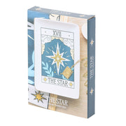 Tarot The Star trinket dish displayed in navy-blue illustrated gift box.
