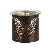 Tealight Wax Melter and Candle Holder - Black & Gold Silhouette Butterfly - Something Different Gift Shop