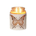 Tealight Wax Melter and Candle Holder - White & Gold Silhouette Butterfly - Something Different Gift Shop