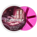 The Comforter segmented wax melt pot with pink wax segments and cosy bedroom label design
