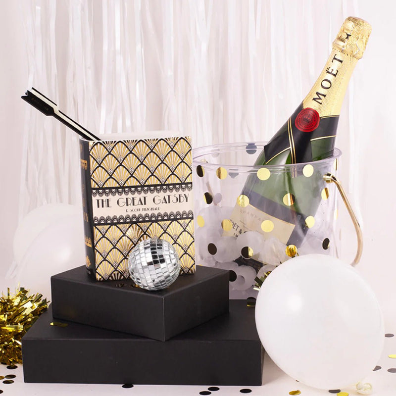 Small Great Gatsby ceramic book vase for flowers or pens