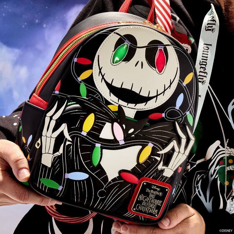 The Nightmare Before Christmas Jack Skellington String Lights Light Up Glow Mini Backpack - Something Different Gift Shop