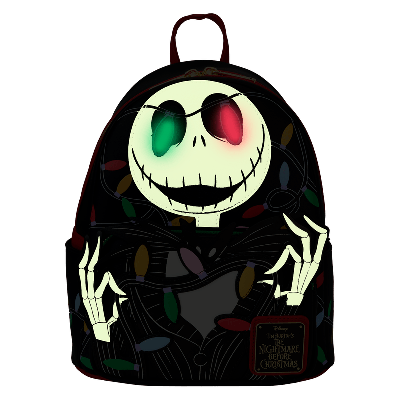 The Nightmare Before Christmas Jack Skellington String Lights Light Up Glow Mini Backpack - Something Different Gift Shop