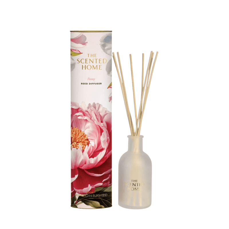 Ashleigh & Burwood The Scented Home Peony Reed Diffuser 150ml with floral packaging