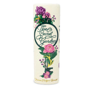 Spine view of The Secret Garden ceramic book vase showing key motif and floral details.