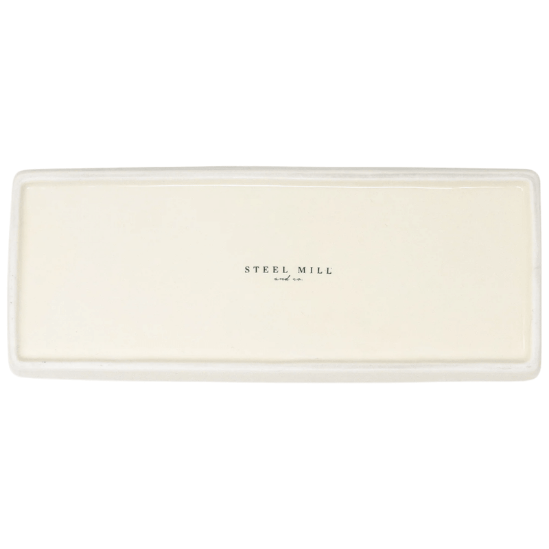 Base of The Secret Garden literary trinket tray with Steel Mill and Co logo