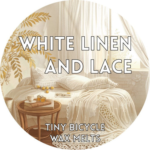 Tiny Bicycle White Linen and Lace Segment Wax Melt - Something Different Gift Shop