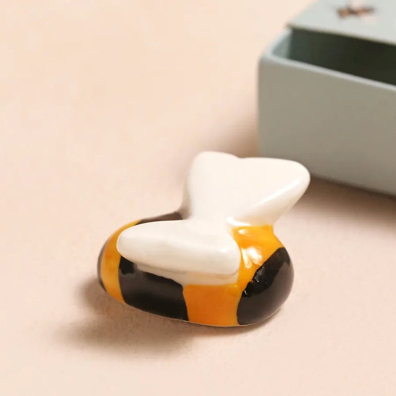 Tiny Matchbox Ceramic Bee Token - Something Different Gift Shop
