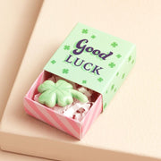 Tiny Matchbox Ceramic Clover Token - Something Different Gift Shop