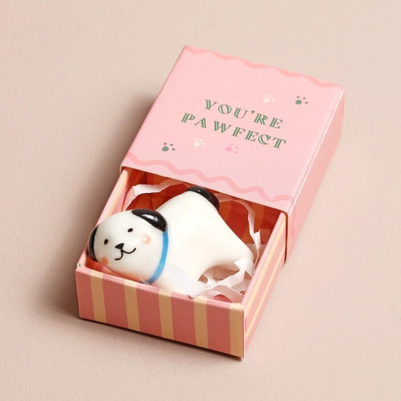 Lisa Angel Tiny Matchbox Ceramic Dog Token – Something Different Gift Shop