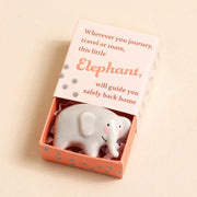 Tiny Matchbox Ceramic Elephant Token - Something Different Gift Shop
