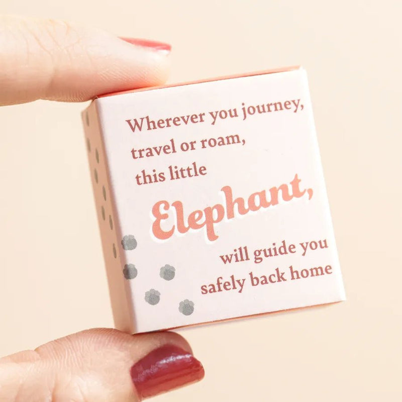 Tiny Matchbox Ceramic Elephant Token - Something Different Gift Shop