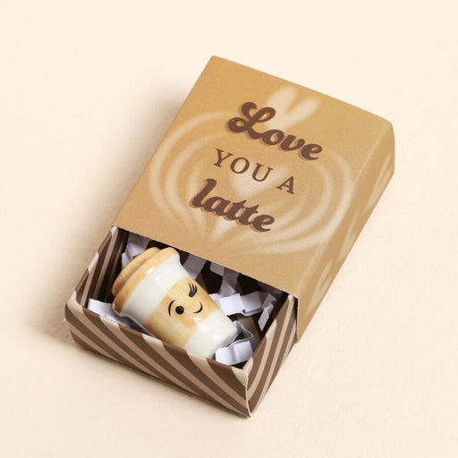 Tiny Matchbox Ceramic Latte Token – Love You A Latte - Something Different Gift Shop