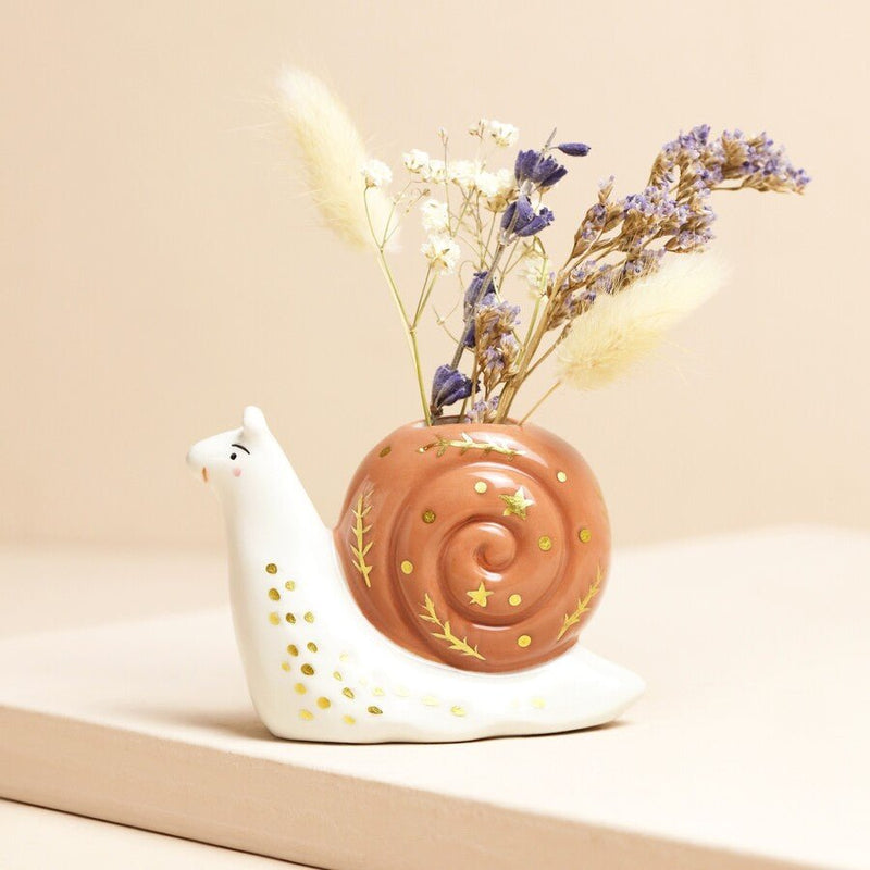 Lisa Angel Tiny Snail Ceramic Bud Vase – Something Different Gift Shop