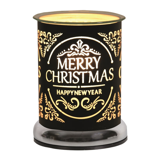 Touch Electric Wax Warmer - Black Silhouette Merry Christmas - Something Different Gift Shop