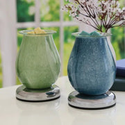Touch Electric Wax Warmer - Green Swirl Oval - Something Different Gift Shop