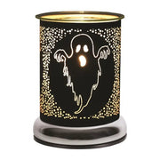 Ghost-themed Halloween touch wax melt burner with glowing cut-out

