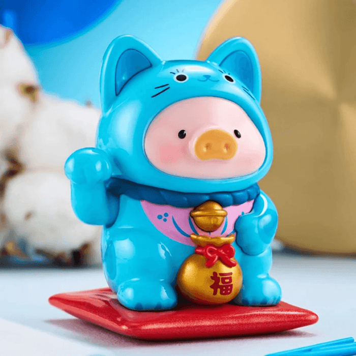LuLu the Piggy Lucky Cat Series blind box figure in the Rise Paws design