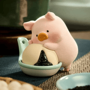 TOYZEROPLUS LuLu the Piggy Lu's Table Series Blind Box Glutinous Rice Balls mini figure hugging a rice ball