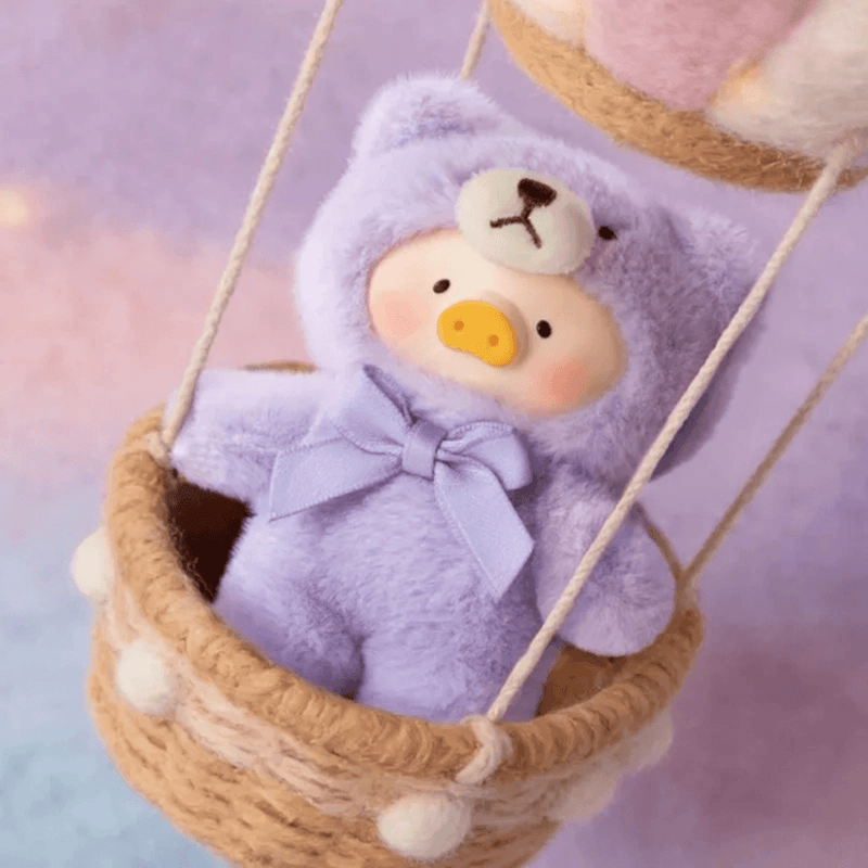 LuLu the Piggy Teddy Mini’s Whispers of Nature plush phone charm blind box Purple Sky design