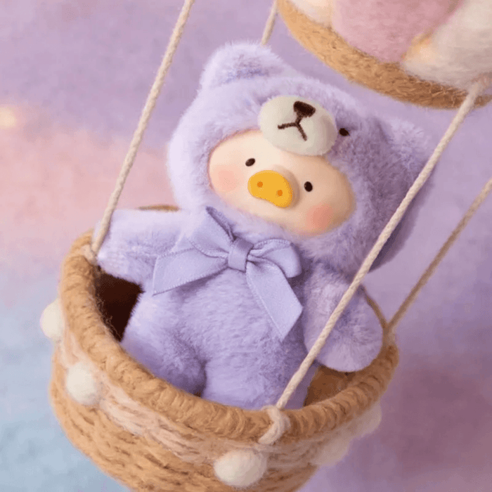LuLu the Piggy Teddy Mini’s Whispers of Nature plush phone charm blind box Purple Sky design