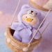 LuLu the Piggy Teddy Mini’s Whispers of Nature plush phone charm blind box Purple Sky design