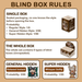 MOFFY’s Magic Furry Mewky blind box rules showing regular and hidden figure odds