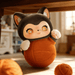 TOYZEROPLUS MOFFY’s Magic Furry Mewky Hide-and-Seek blind box figure wrapped in an orange ball of yarn