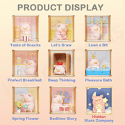 ToyZeroPlus Piggy Life blind box series showing all 8 designs and the hidden Stars Company chase.