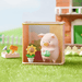 Piggy Life Spring Flower mini figure watering a sunflower in the garden, ToyZeroPlus blind box.