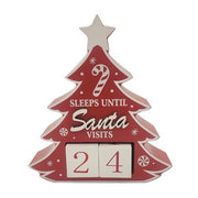 Sleeps Until Santa Tree Advent Calendar – Red
