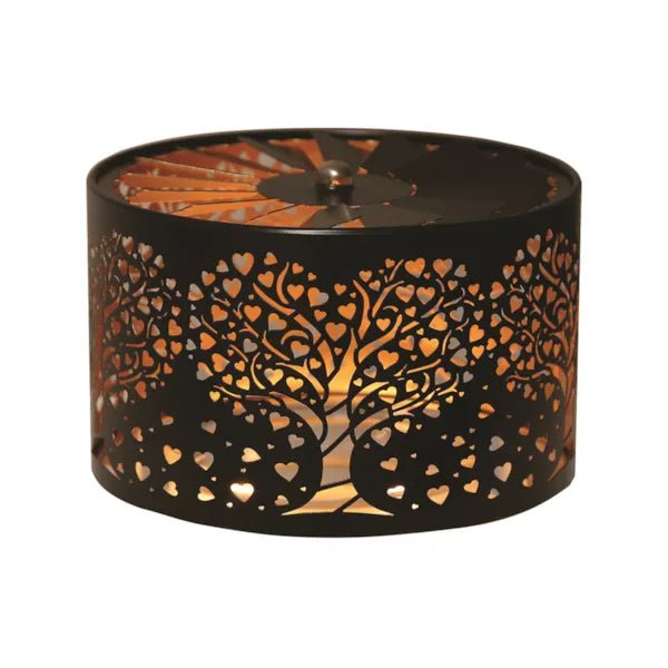 Tree of Hearts Spinning Carousel Candle Shade – Black - Something Different Gift Shop