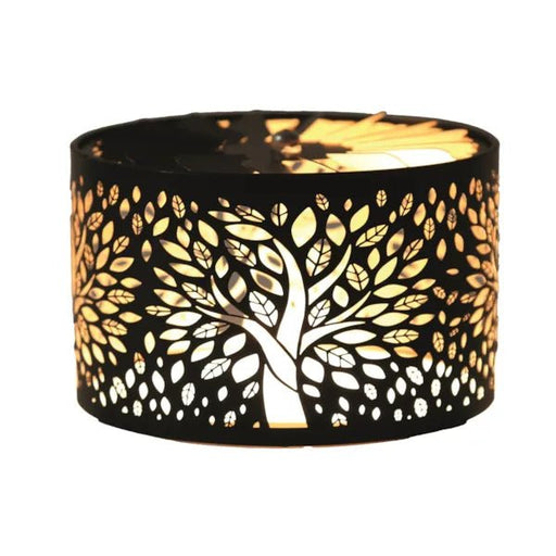 Tree of Life Spinning Carousel Candle Shade – Black & Gold - Something Different Gift Shop