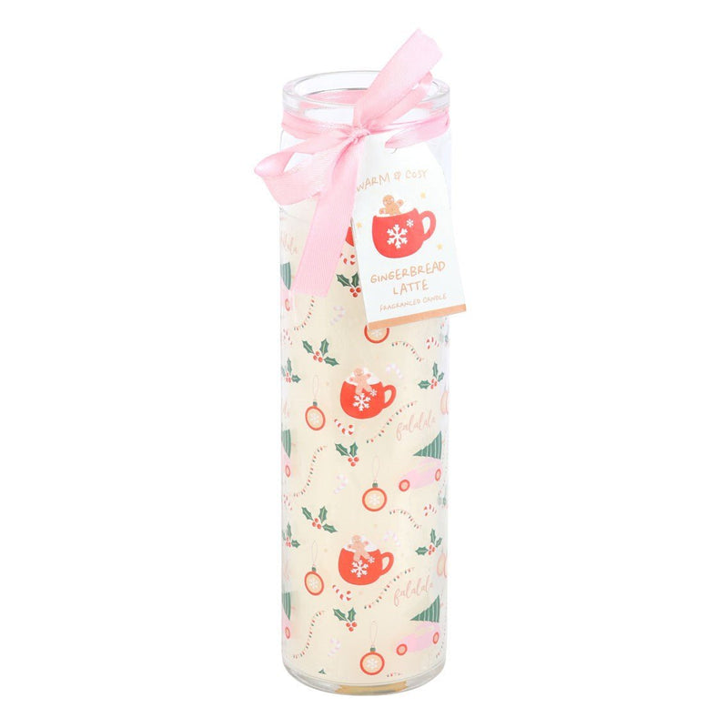 Tube Candle - Sugarplum Fun Christmas Print - Something Different Gift Shop