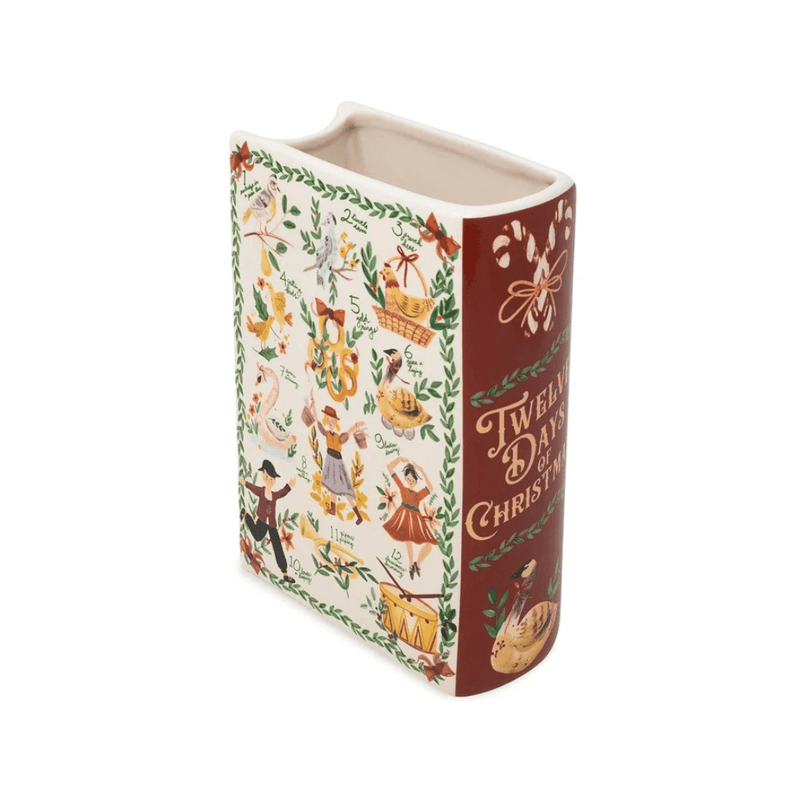 Twelve Days of Christmas Large Ceramic Book Vase – Steel Mill & Co