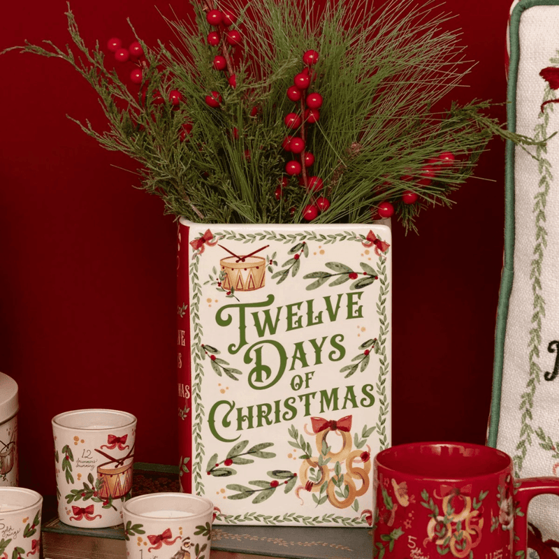 Twelve Days of Christmas Large Ceramic Book Vase – Steel Mill & Co