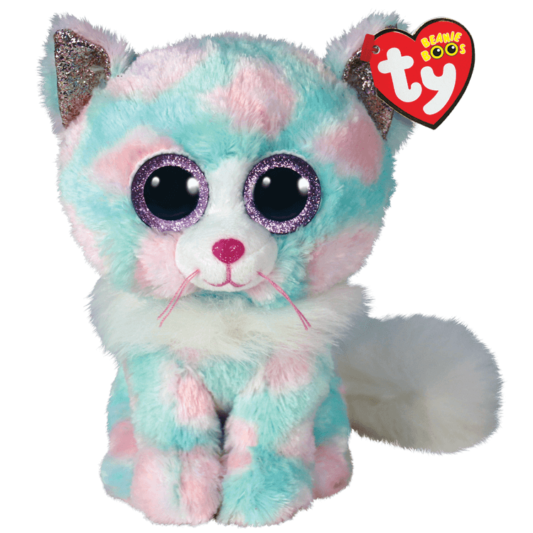 Ty Beanie Boo - Opal Pastel Cat Medium - Something Different Gift Shop