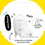Ugly Rabbit’s Inner Drama Series blind box figure in Acting Cute pose with one paw raised to its face