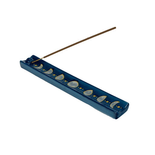 Urban Tokyo moon phase handpainted ceramic incense holder tray