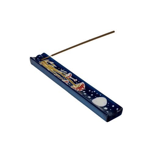 Urban Tokyo toadstool handpainted ceramic incense holder tray