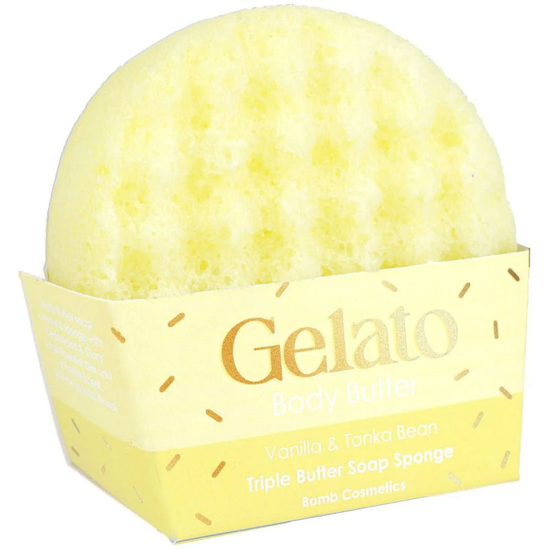 Vanilla & Tonka Bean Gelato Body Buffer – Soap Inside Loofah Sponge - Something Different Gift Shop