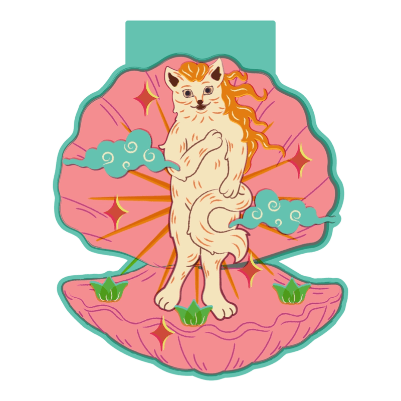 Colourful Venus Kitty magnetic bookmark by Fun Club