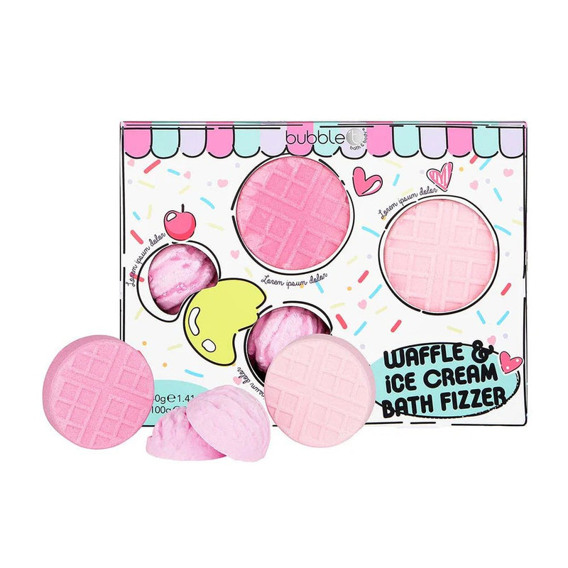Waffle & Ice Cream Bath Bomb Gift Set - Set of 4 - Something Different Gift Shop