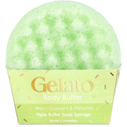 Warm Croissant & Pistachio Gelato Body Buffer – Soap Inside Loofah Sponge - Something Different Gift Shop