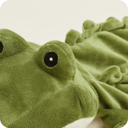 Detail image of Warmies Alligator plush toy eye and body texture