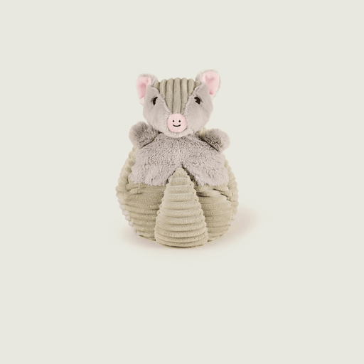 Front view of Warmies Armadillo heatable plush toy